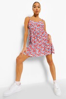 Thumbnail for your product : boohoo Floral Tie Strap Cami Swing Dress