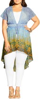 Thumbnail for your product : City Chic Shanika Tie Waist High/Low Top