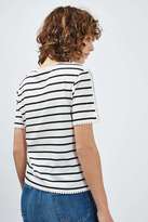 Thumbnail for your product : Petite pretty stripde mesh insert tee