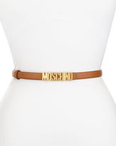 Thumbnail for your product : Moschino Leather Logo-Buckle Belt