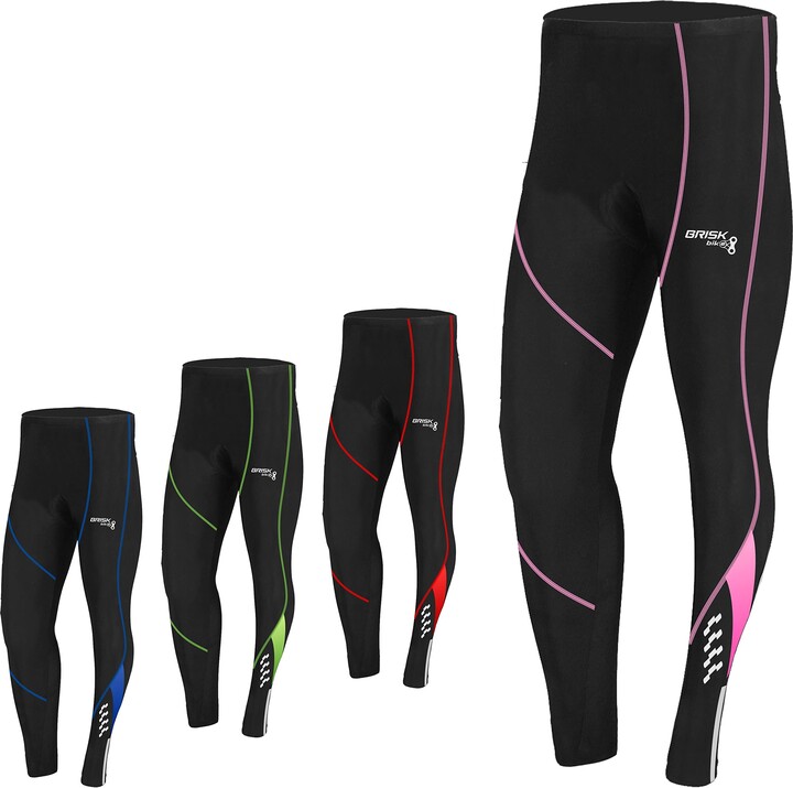 Brisk Bike Ladies Cycling Tights Padded Winter Thermal Pants Womens