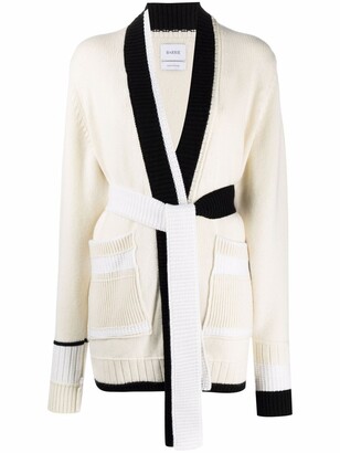 Barrie Contrast-Trimmed Cashmere Cardigan