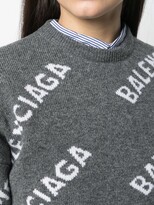 Thumbnail for your product : Balenciaga Logo-Intarsia Jumper