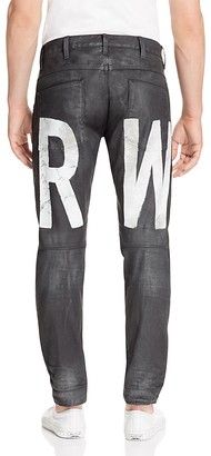 G Star Painted Coated Denim New Tapered Fit Jeans in Dark Aged