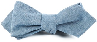 Tie Bar Classic Chambray Warm Blue Bow Tie