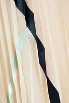 Thumbnail for your product : See by Chloe Satin-trimmed Pleated Crepe De Chine Midi Skirt
