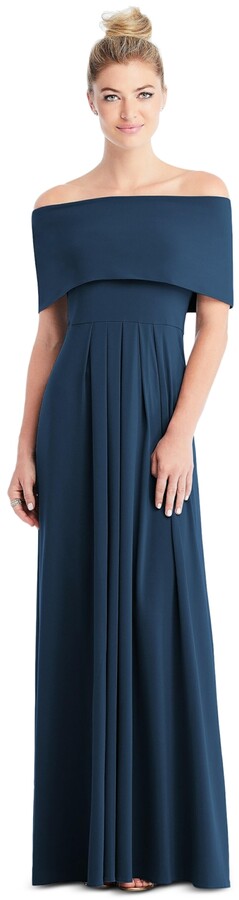 blue and gray dress