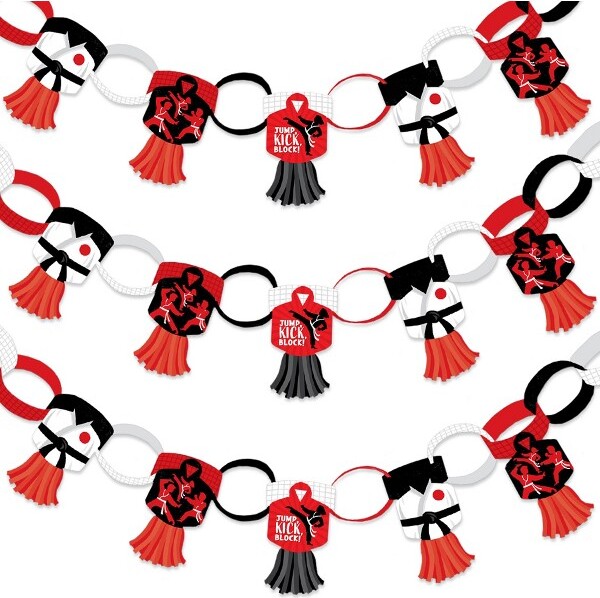 Big Dot of Happiness Karate Master 90 Chain Links and 30 Paper