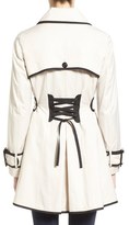 Thumbnail for your product : Betsey Johnson Piped Double Breasted Trench Coat