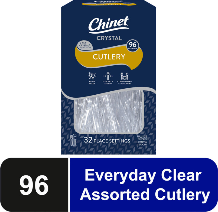 Chinet Crystal® Premium Plastic Cutlery, 96 Count
