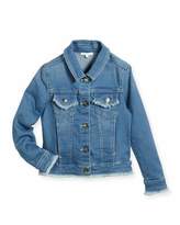Thumbnail for your product : Chloé Denim Jacket w/ Frayed Trim, Size 6-10
