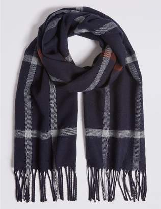 Marks and Spencer Windowpane Woven Scarf