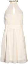 Thumbnail for your product : boohoo Ellie Embellished Neck Cut Away Skater Dress