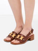 Thumbnail for your product : Prada Slingback Leather Sandals