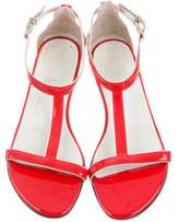 Thumbnail for your product : Ferragamo Patent Leather T-Strap Sandals