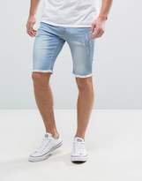 Men Light Wash Denim Shorts - ShopStyle