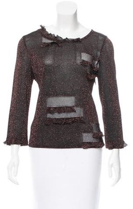 Christian Lacroix Ruffle-Accented Long Sleeve Top