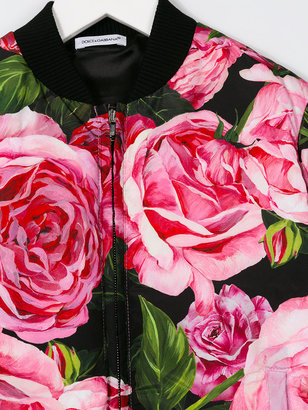 Dolce & Gabbana Kids rose print jacket