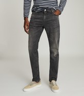 Thumbnail for your product : Reiss SELVEDGE TAPERED SLIM FIT JEANS Washed Black