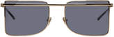 Thumbnail for your product : Calvin Klein Blue Rectangular Brow Bar Sunglasses