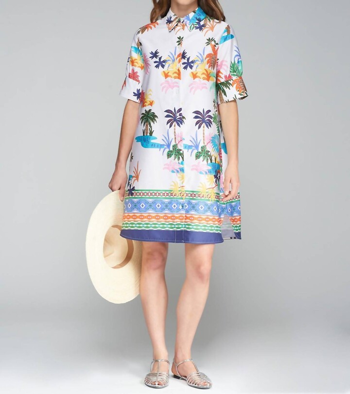 Vilagallo Hester Palmeras Greca Dress In Multi