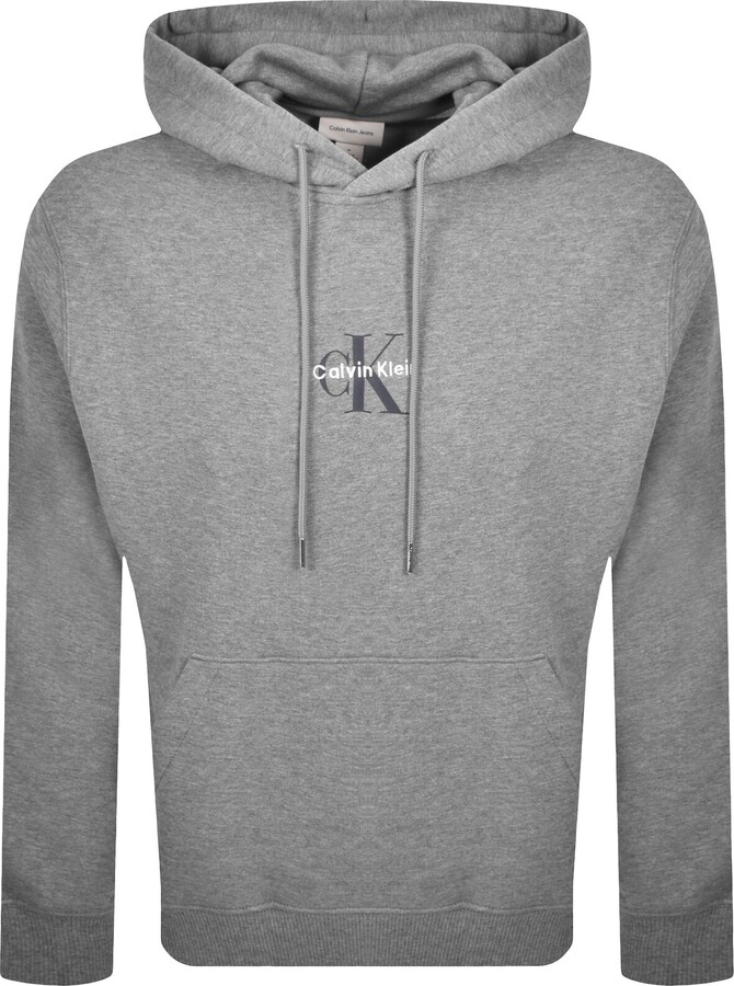 Calvin Klein Jeans Logo Hoodie Grey