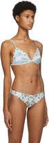 Thumbnail for your product : Fleur Du Mal Blue Lily Triangle Bralette