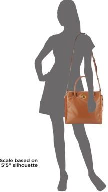 Halston Solid Leather Tote Bag