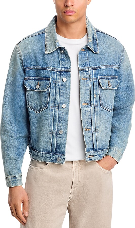 Frame Vintage Wash Denim Trucker Jacket