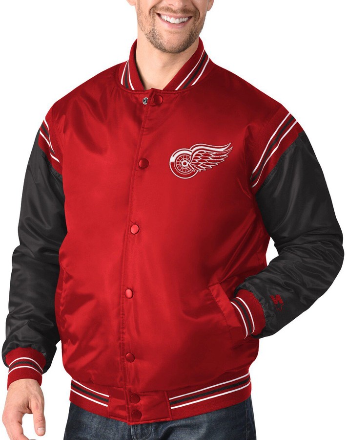 Detroit Red Wings Youth Letterman Full-Snap Varsity Jacket