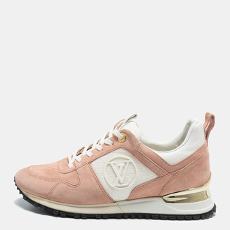 Louis Vuitton Pink/White Suede Mesh and Leather Run Away Low-Top Sneakers  Size 38 - ShopStyle