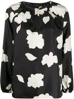 Thumbnail for your product : Theory Open-Neck Silk Blouse