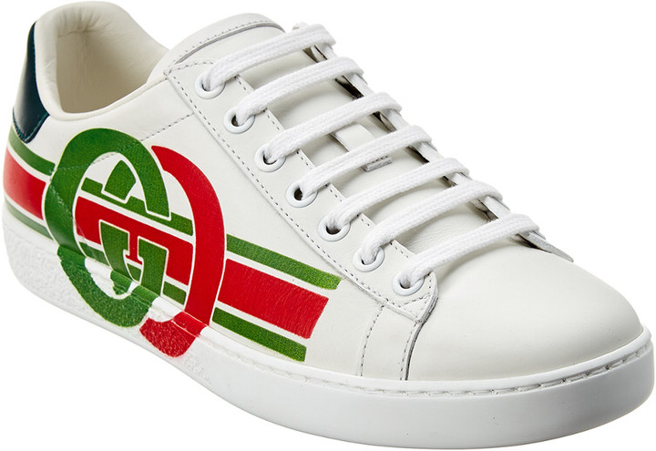 Gucci Ace Interlocking G Leather Sneaker - ShopStyle