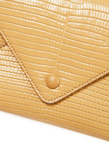 Thumbnail for your product : The Row Envelope Croc-effect Leather Clutch