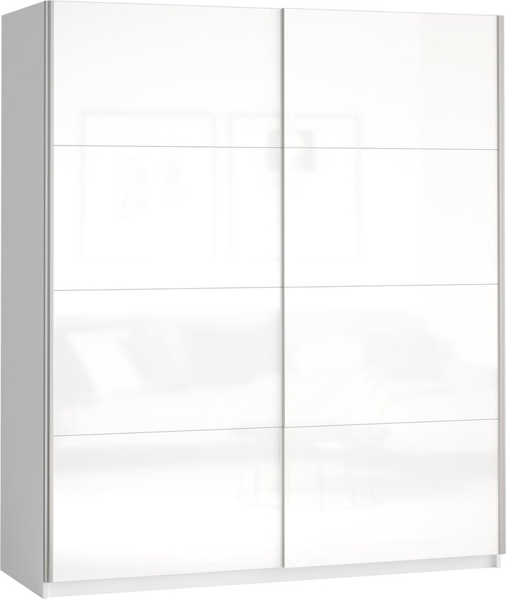 Dunelm Lincoln 200cm Sliding Double Wardrobe White ShopStyle Chests