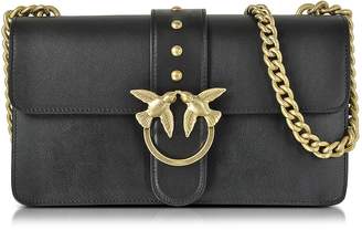 Pinko Love Simply 2 Black Eco Leather Shoulder Bag