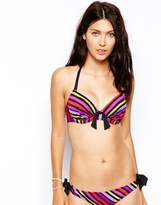Thumbnail for your product : Pour Moi? Pour Moi Manhatten Padded Underwired Bikini Top - Black stripe