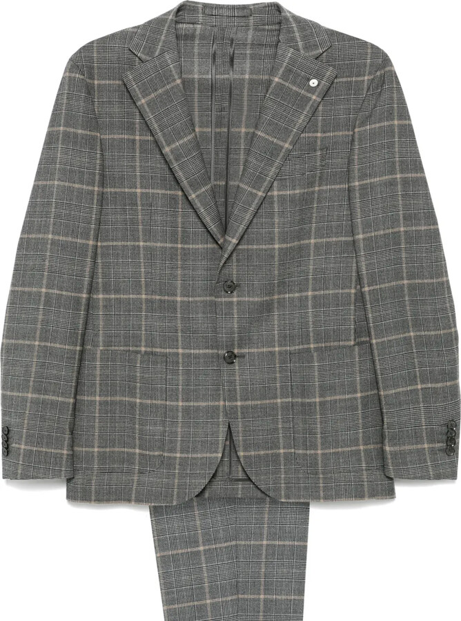 Luigi Bianchi Mantova Prince of Wales check suit