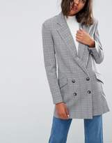 Thumbnail for your product : ASOS Longline Blazer In Check Print