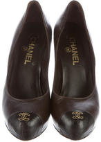 Thumbnail for your product : Chanel Leather Cap-Toe Pumps