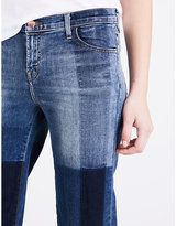 Thumbnail for your product : J Brand Liza frayed-hem cropped mid-rise jeans