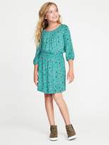 Thumbnail for your product : Old Navy Floral Smocked-Waist Dress for Girls