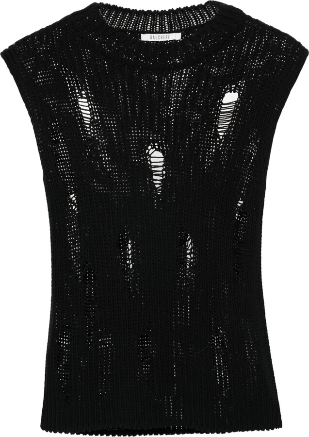 GAUCHERE Distressed Cotton Vest