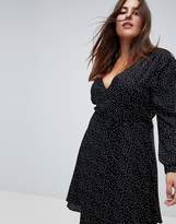 Thumbnail for your product : Glamorous Curve Wrap Front Dress In Spot