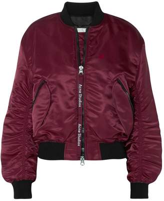 Acne Studios clea bomber jacket burgundy