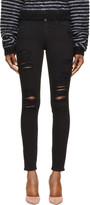 Thumbnail for your product : Frame Denim 31529 Frame Denim Black Distressed Le Skinny de Jeanne Jeans