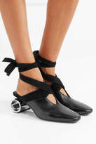 Thumbnail for your product : J.W.Anderson Suede-trimmed Leather Pumps - Black