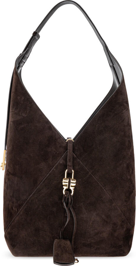 Ferragamo Suede Shopper Bag, , - Brown