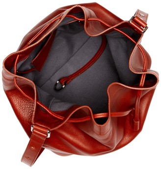 Shinola Convertible Drawstring Leather Bucket Bag