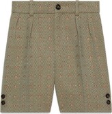 Thumbnail for your product : Gucci Children Square G wool-blend bermuda shorts